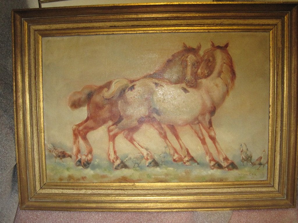 Gesigneerd H.MAKKINK 47 zeldzaam mooie schilderij, Ophalen, Gesigneerd, Olieverf, Doek