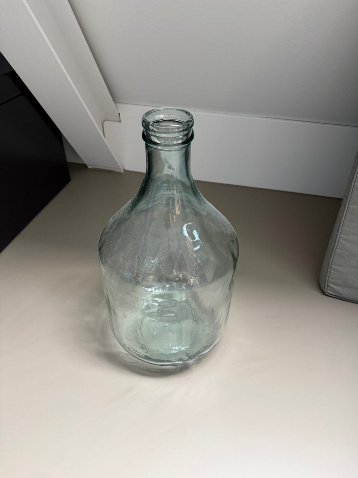Grote vaas / fles, Huis en Inrichting, Ophalen, Transparant, 46 cm, Glas
