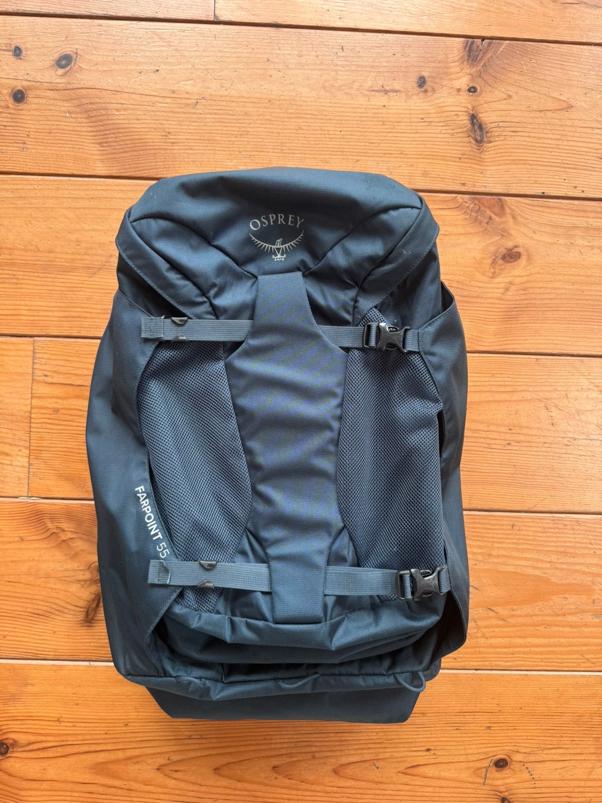 Osprey Farpoint 55 travel backpack dark blue 55L, Ophalen of Verzenden, Zo goed als nieuw