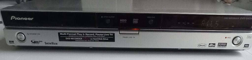 IGS PIONEER HARDDISK DVDRECORDER DVR-540H 160 GB, Ophalen, Gebruikt, Harddiskrecorder, Met dvd-recorder