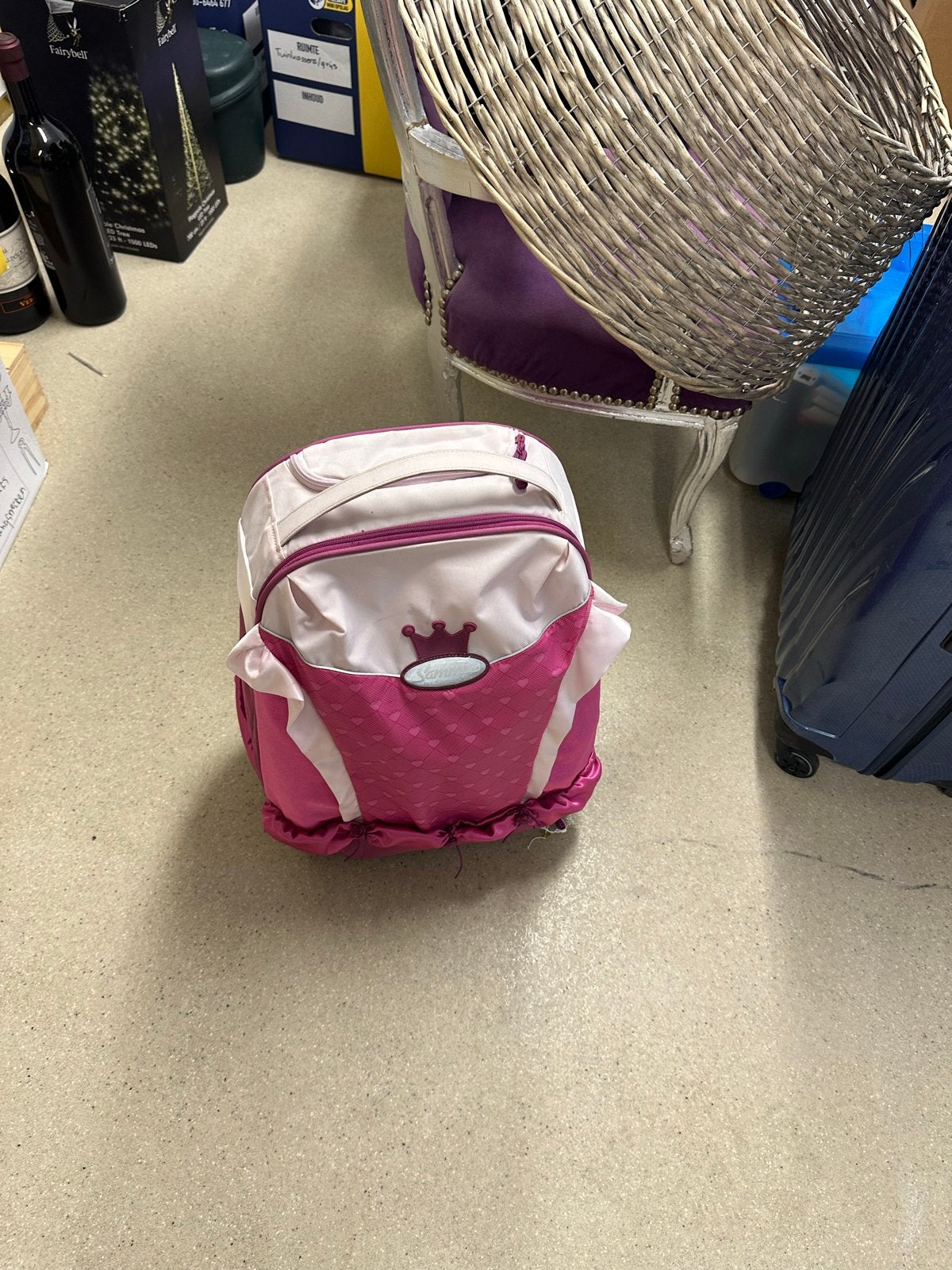 Sammies by Samsonite Kinderkoffertje Roze met Wieltjes, Gebruikt, Minder dan 50 cm, Ophalen of Verzenden, Minder dan 35 cm