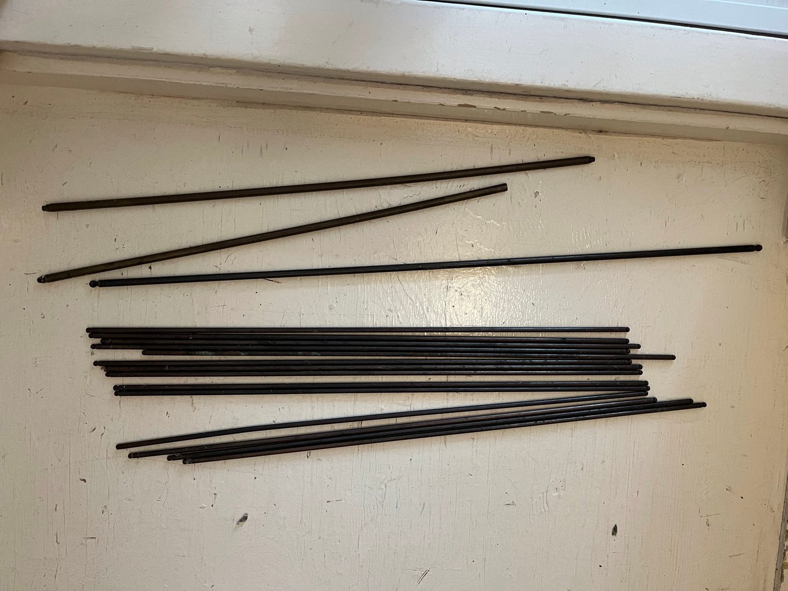 Vintage koperen trap roeden, Ophalen of Verzenden, Gebruikt