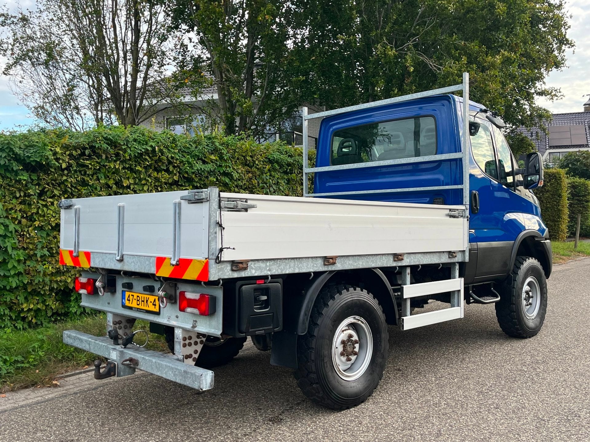 Iveco Daily 55S17W 4x4 3.0 Euro 6 | Kipper |Winch, Auto's, Dealer onderhouden, Stof, Iveco, Blauw