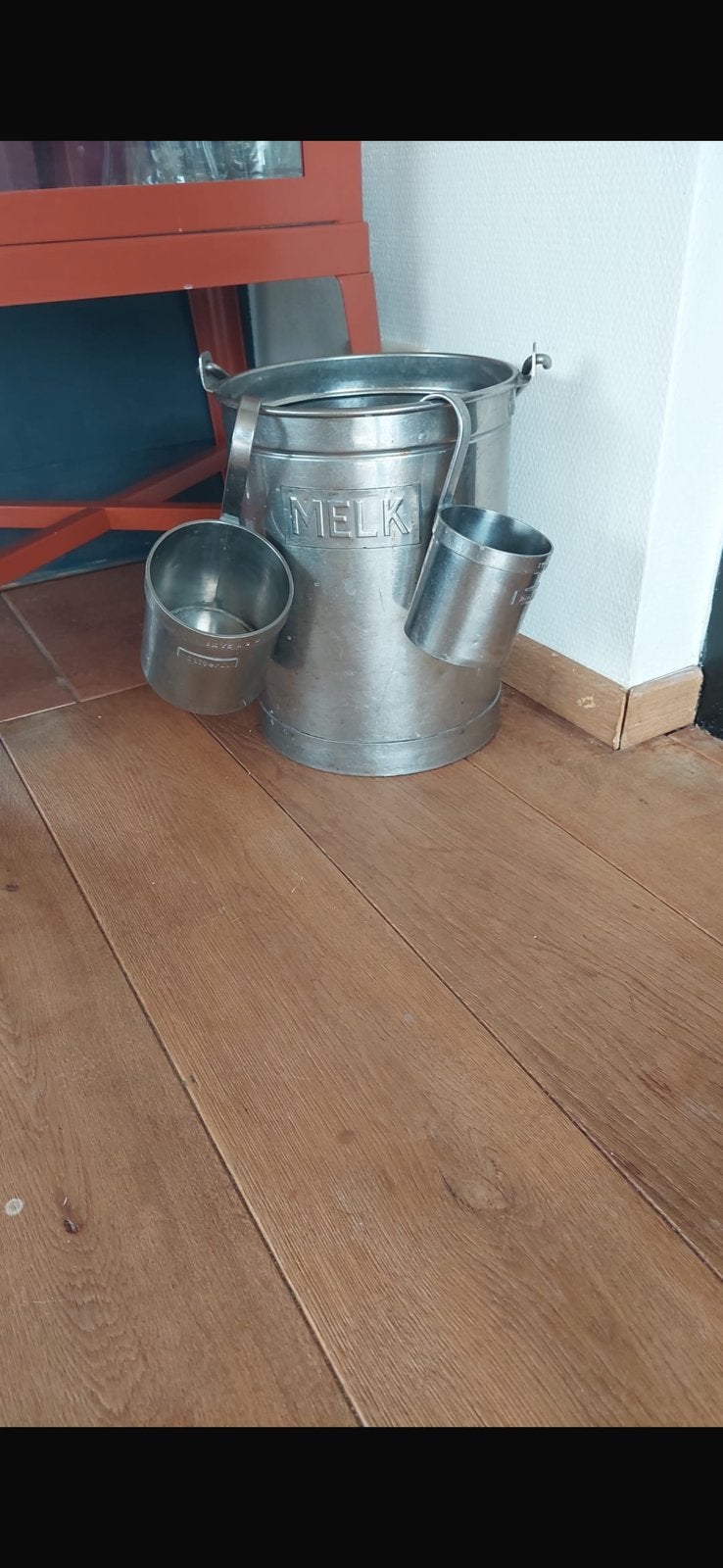 Melk emmer (met maat beker’s), Ophalen of Verzenden
