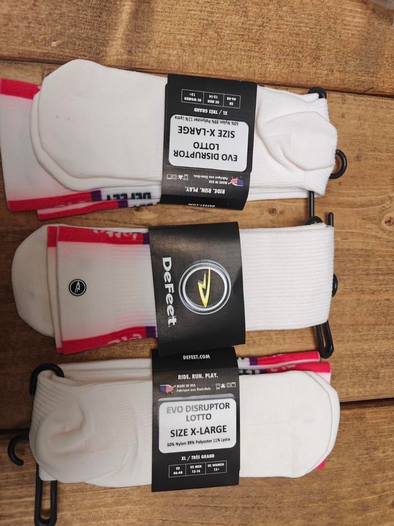 3 paar nieuwe defeet Evo disruptor lotto x-large, Ophalen of Verzenden, Nieuw, Overige typen