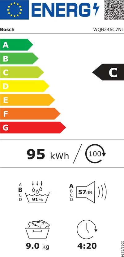 Bosch warmtepompdroger WQB246D7NL - Serie 8 - Wit, Witgoed en Apparatuur, Wasdrogers, Minder dan 85 cm, BSH Huishoudapparaten