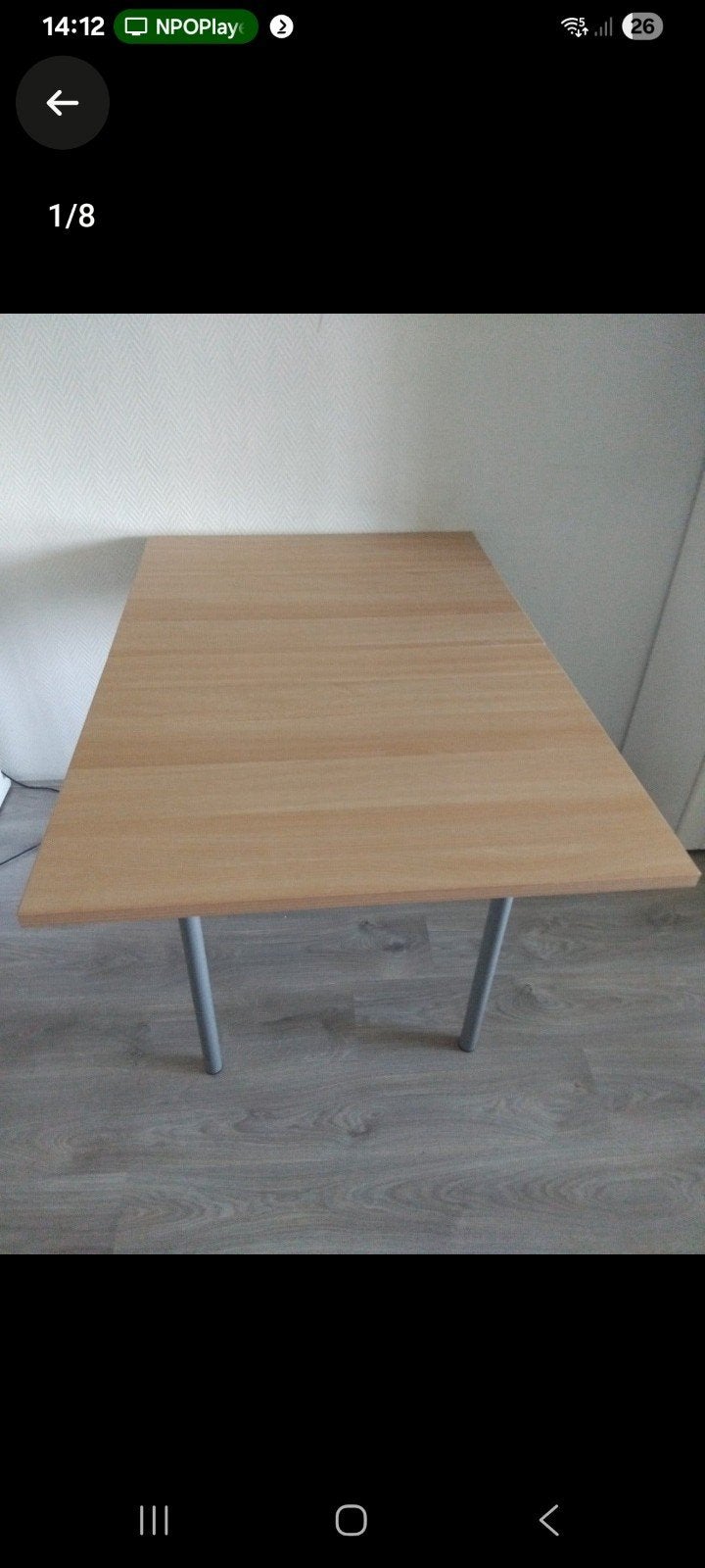 IKEA tafel met uitklapbaar blad - Ideaal voor kleine ruimtes, Huis en Inrichting, Tafels | Eettafels, Gebruikt, 100 tot 150 cm