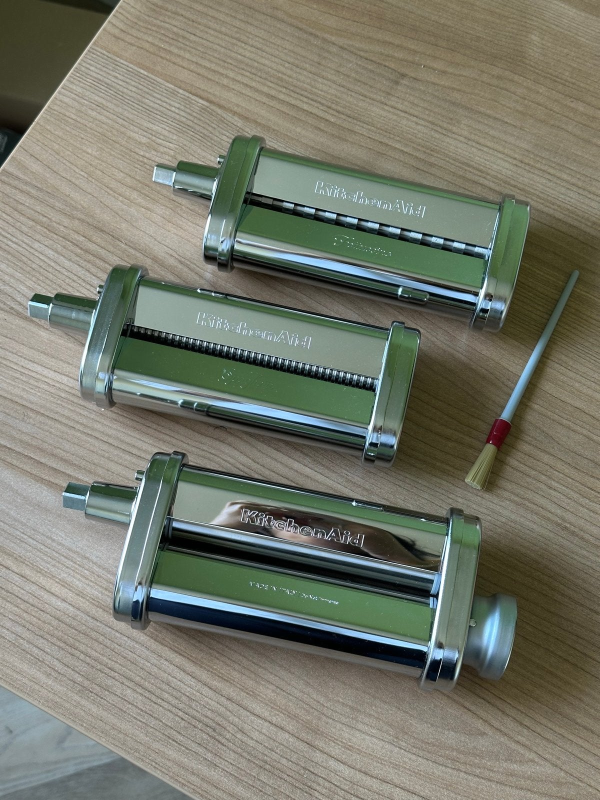 KitchenAid Pasta Opzetstukken 3 delig accessoire, Zilver, Ophalen of Verzenden, Zo goed als nieuw, Metaal