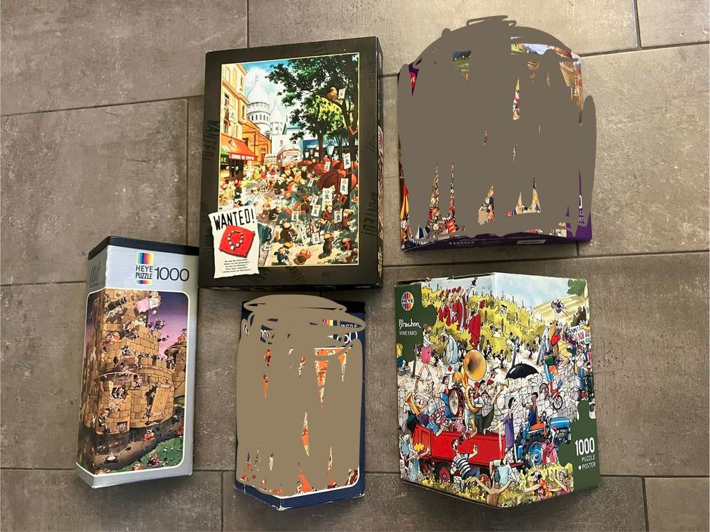 Diverse heye puzzels o.a. Loup / Blachon, Ophalen of Verzenden, 500 t/m 1500 stukjes, Gebruikt, Legpuzzel