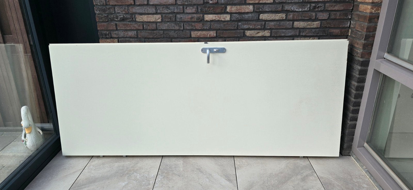 Witte opdekdeur met deurbeslag, Ophalen, 80 tot 100 cm, 215 cm of meer, Binnendeur