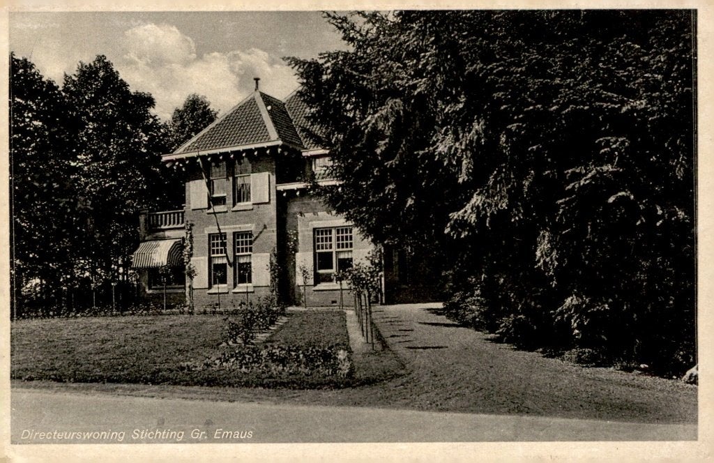 Nijkerk Directeurswoning Stichting Groot Emaus # 796, Verzenden, 1940 tot 1960, Gelopen, Zuid-Holland