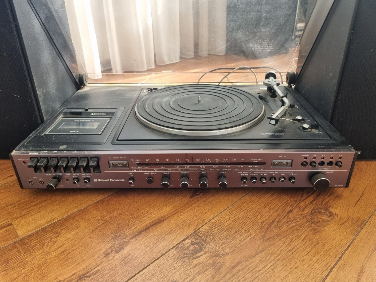 National Panasonic SG-3060L stereo set met cassettedeck, Ophalen of Verzenden, Niet werkend, Tuner of Radio, Overige merken