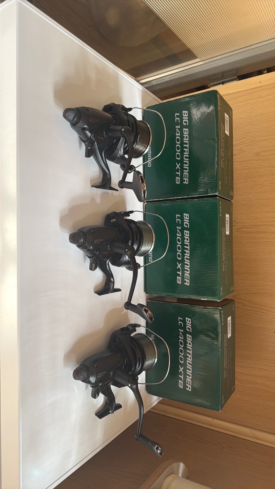 3 shimano lc 14000 XTB BIG baitrunners, Ophalen of Verzenden, Molen