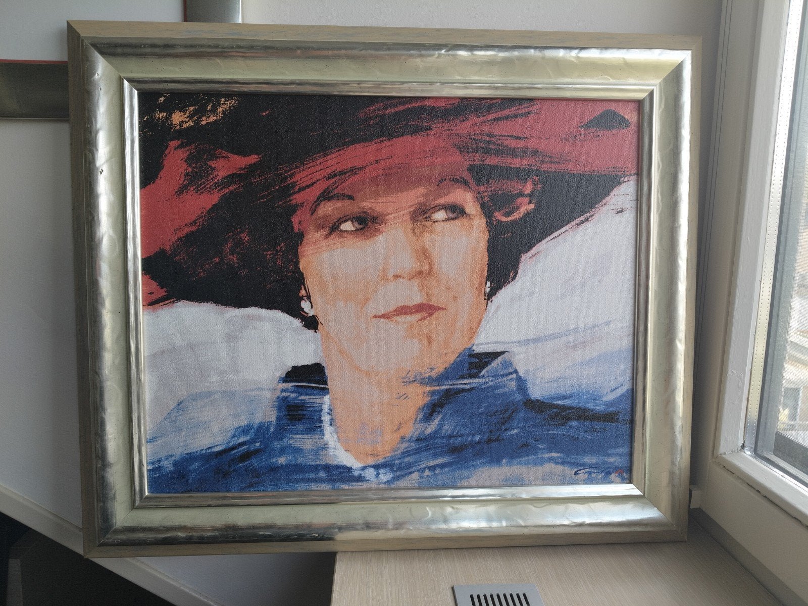Schilderij Beatrix zeefdruk, Antiek en Kunst, Ophalen of Verzenden