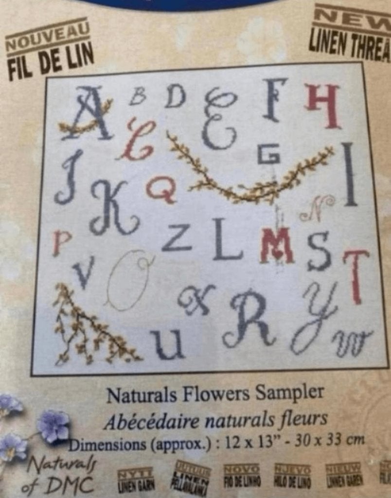 BORDUURPAKKET DMC NATURALS FLOWERS SAMPLER, Hobby en Vrije tijd, Verzenden, Nieuw, Handborduren, Borduurpakket