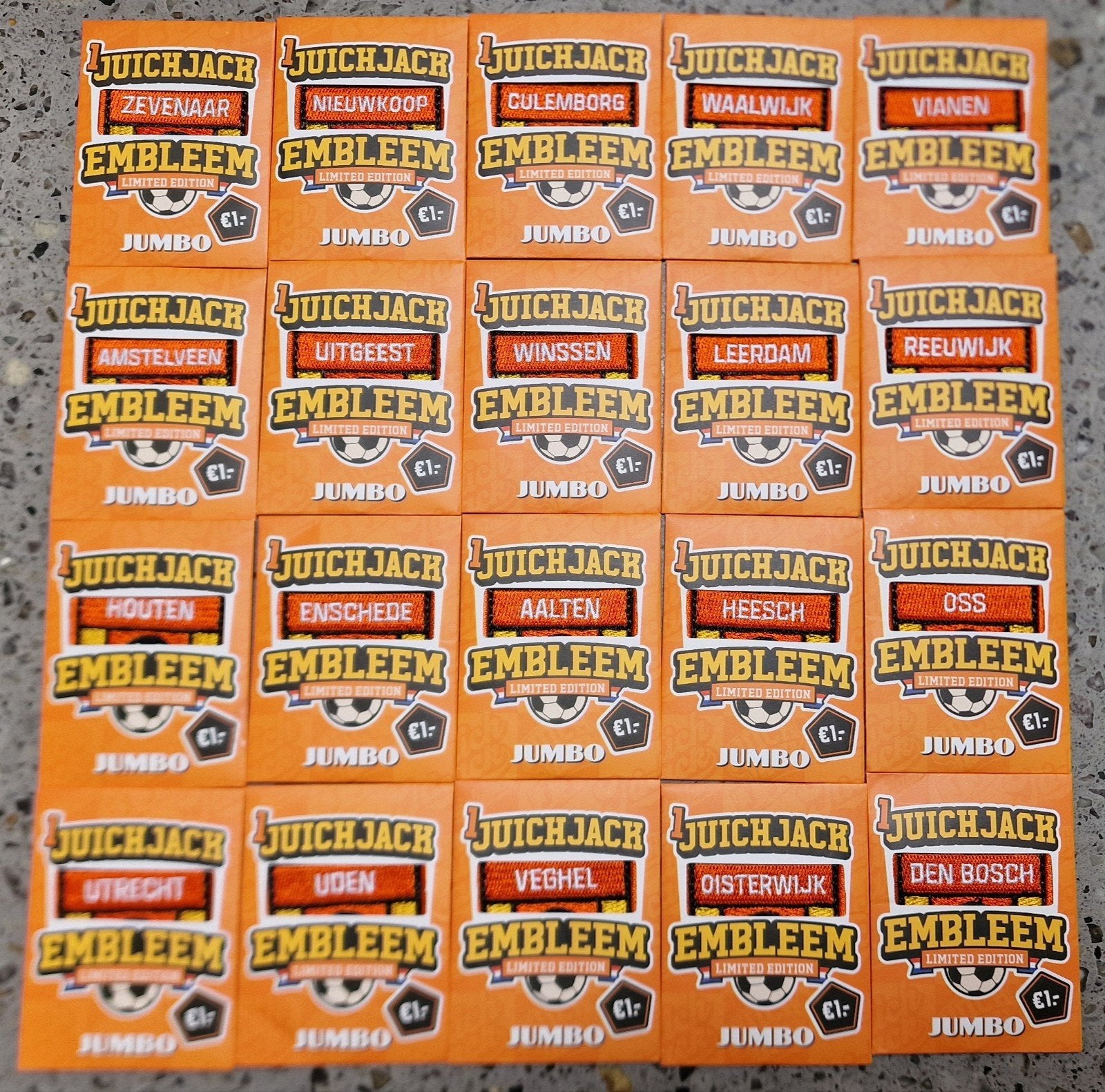 Jumbo Juichjack Emblemen diverse plaatsnamen., Albert Heijn, Ophalen of Verzenden