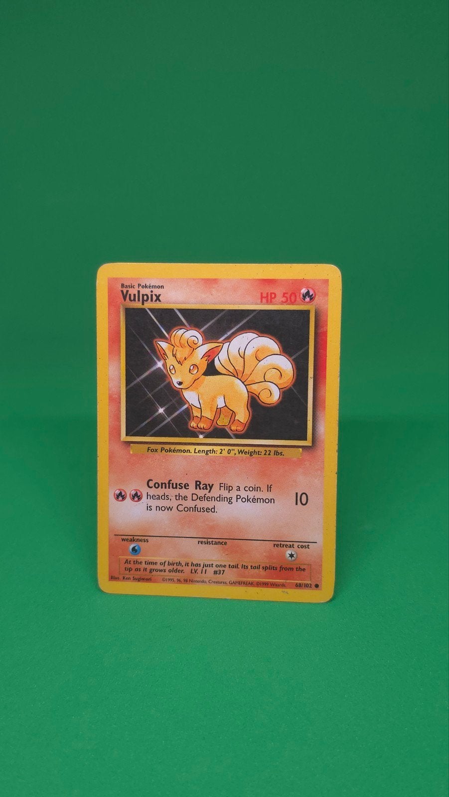 Vulpix 68/102 Base set, Ophalen of Verzenden, Zo goed als nieuw
