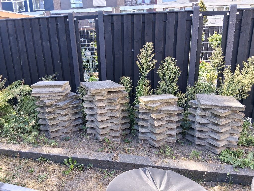Betonnen tegels 50x50 cm, Ophalen, Gebruikt