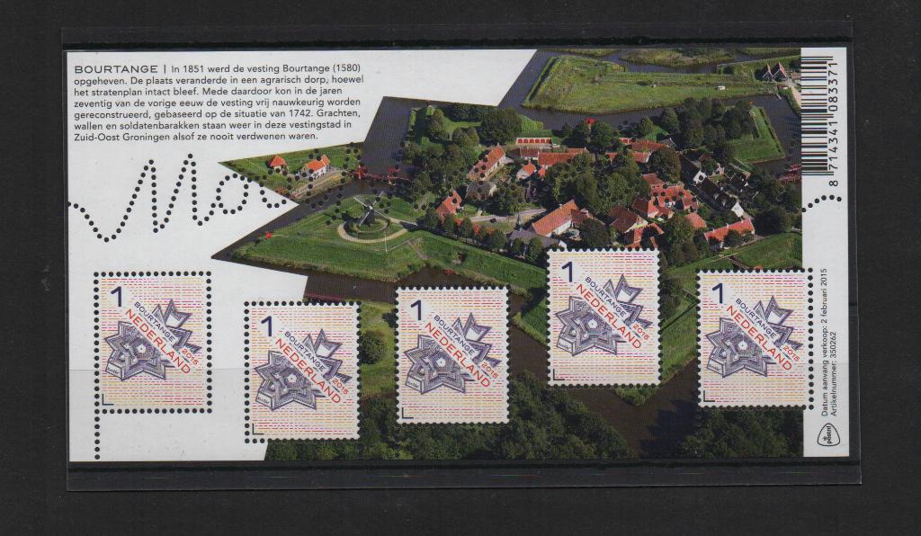NVPH 3269 Postfris 2015 Mooi Nederland Bourtange, Postzegels en Munten, Ophalen of Verzenden, Na 1940, Postfris