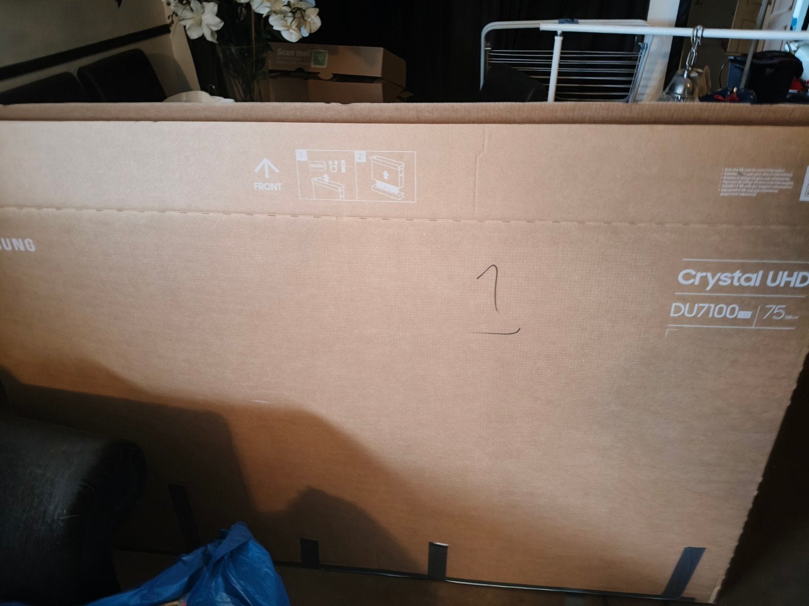 Samsung Crystal UHD DU7100 75" Smart TV - ZGAN, Audio, Tv en Foto, Televisies, Ophalen, 50 Hz, Zo goed als nieuw, Samsung