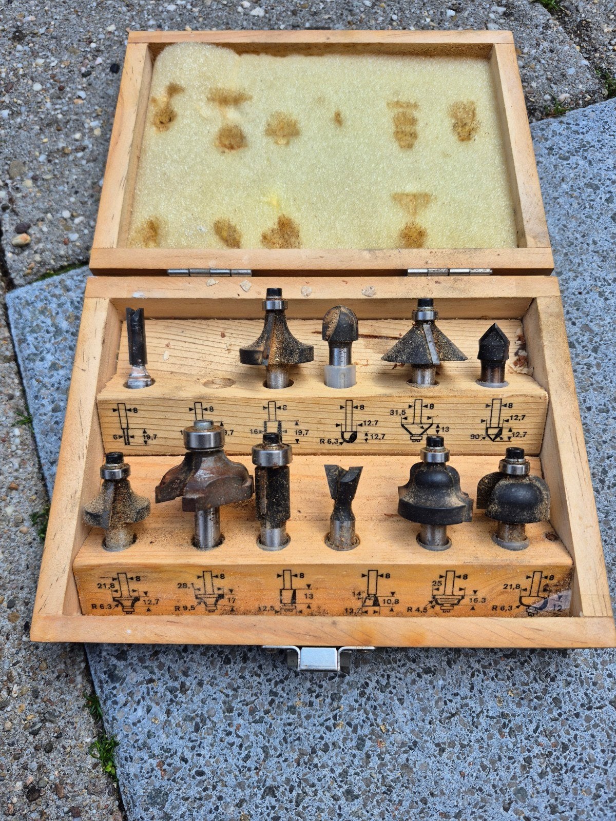professionele frezenset 8mm, Doe-het-zelf en Verbouw, Bosch Professional, Ophalen of Verzenden, Zo goed als nieuw, Bovenfrees