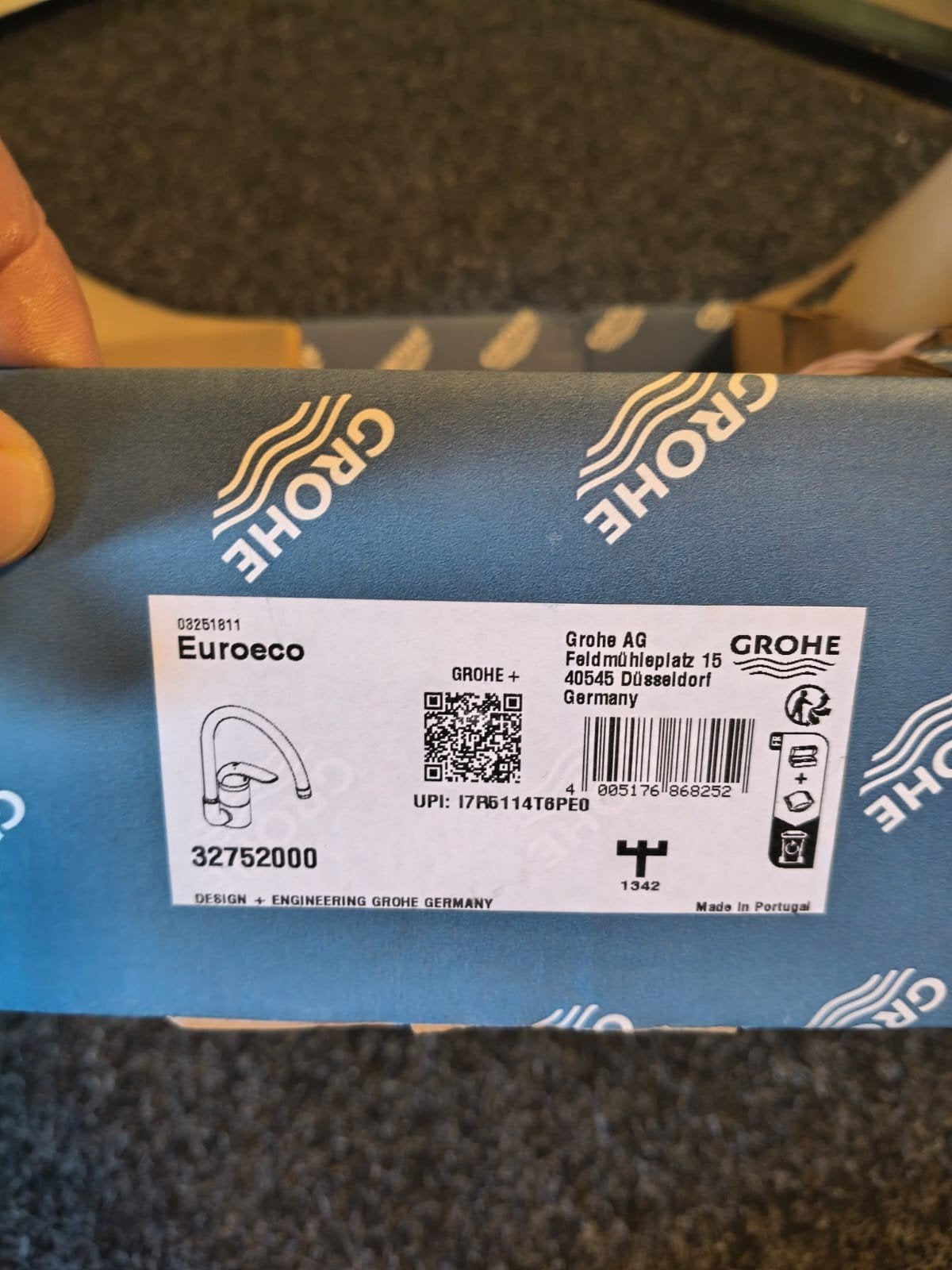 Grohe Euroeco Keukenkraan - Nieuw in Verpakking, Ophalen, Nieuw, Chroom, Kraan