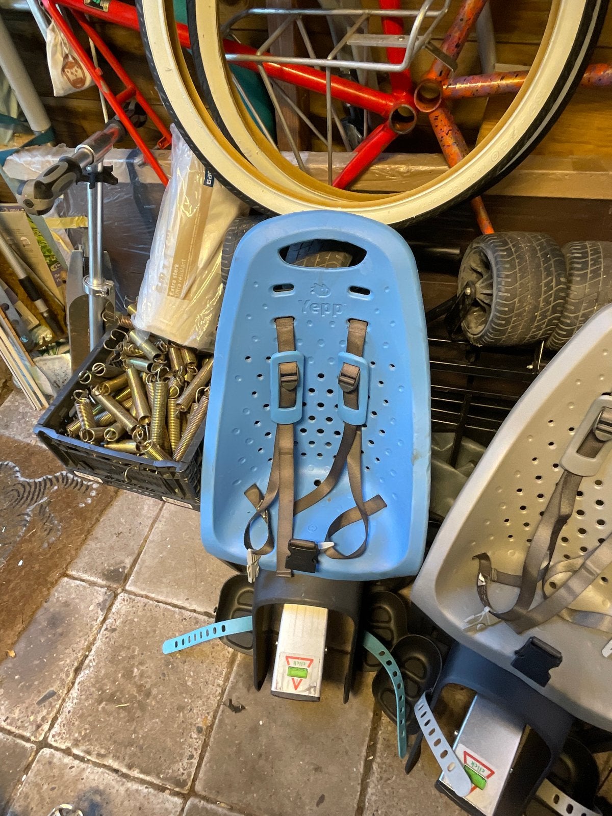 Yepp Achterzitje - Blauw, Achterzitje, Ophalen of Verzenden, 9 t/m 36 kg, Gebruikt