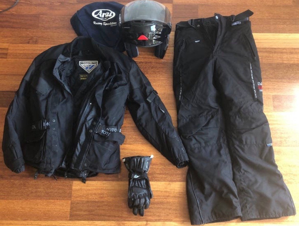 Dames motorpak: jas, broek, handschoenen, laarzen, Motoren, Ophalen, Tweedehands, Dames, Combipak
