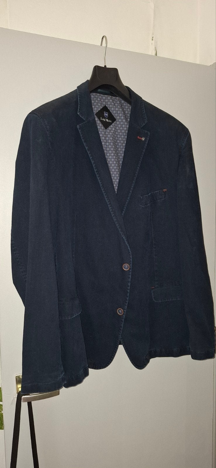 Luigi Morini blazer spijkerblauw, Ophalen of Verzenden, Zo goed als nieuw, Overige maten, Blauw
