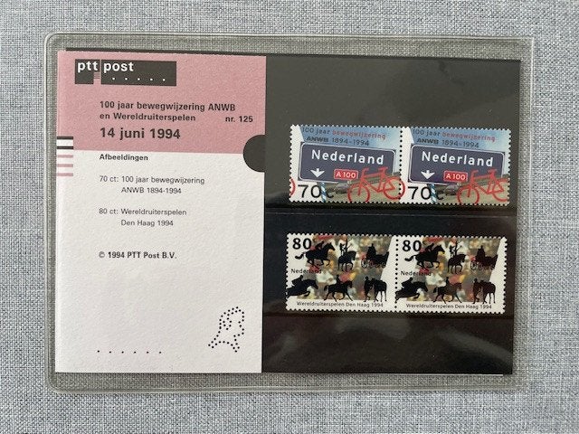 Postzegelmapje PZM125 - 100 jaar ANWB bewegwijzering,, Ophalen of Verzenden, Postfris, Overige thema's
