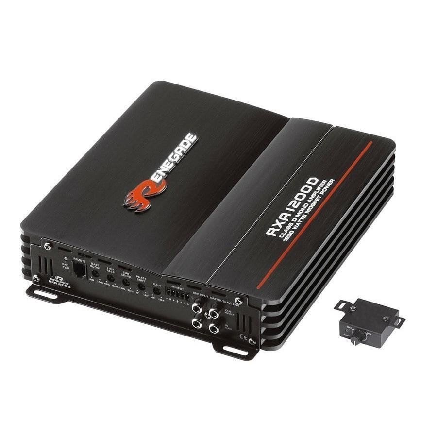 Renegade RXA1200D Class D 1- kanaals versterker 1200 Watt, Auto diversen, Autospeakers, ., Nieuw, Ophalen of Verzenden, .