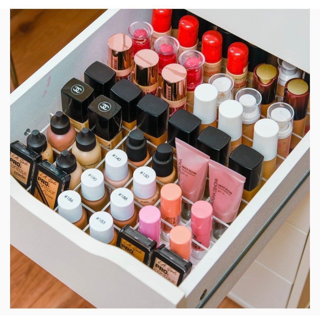 Tidyups acryl foundation organizer, past exact in alex 5 la, Ophalen, Gehele gezicht, Wit, Zo goed als nieuw