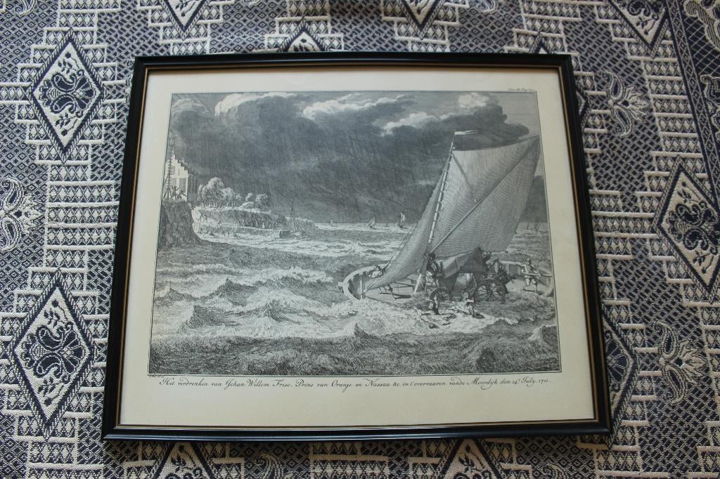 ets van Willem van Oranje verdronken bij Moerdyk14 July 1711, Antiek en Kunst, Ophalen of Verzenden