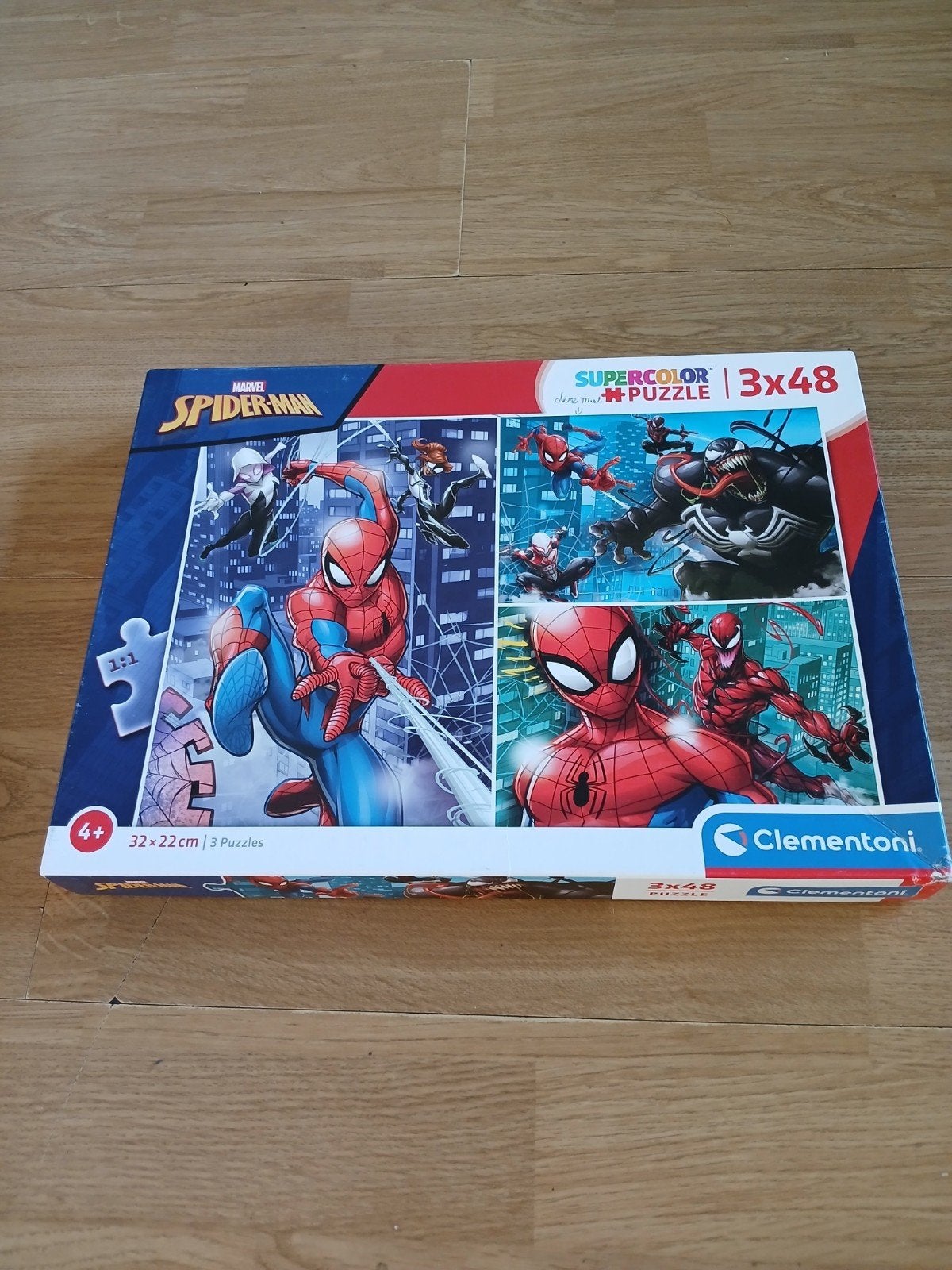 Marvel Spider-Man Supercolor Puzzel 3x48 Clementoni, Ophalen, Meer dan 50 stukjes, Gebruikt, 4 tot 6 jaar