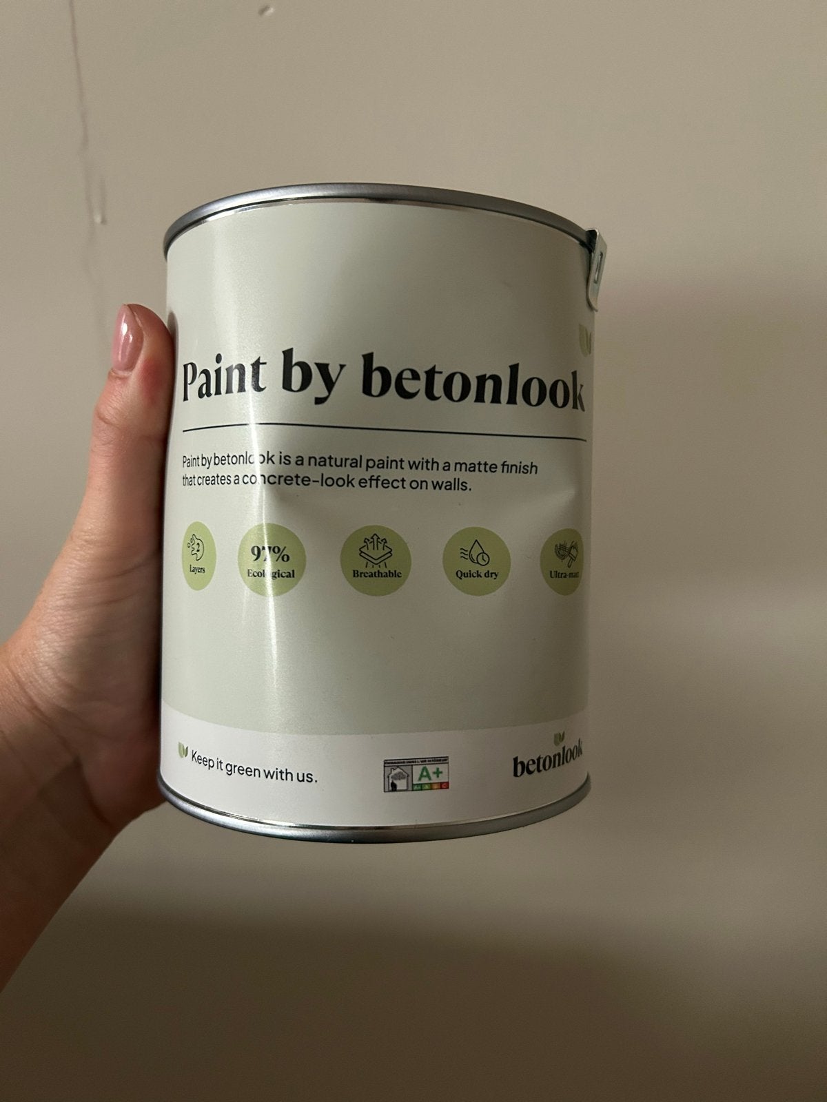 Nieuwe ongeopende pot betonlook verf kleur Brulee, Beige, Nieuw, Ophalen of Verzenden, Verf