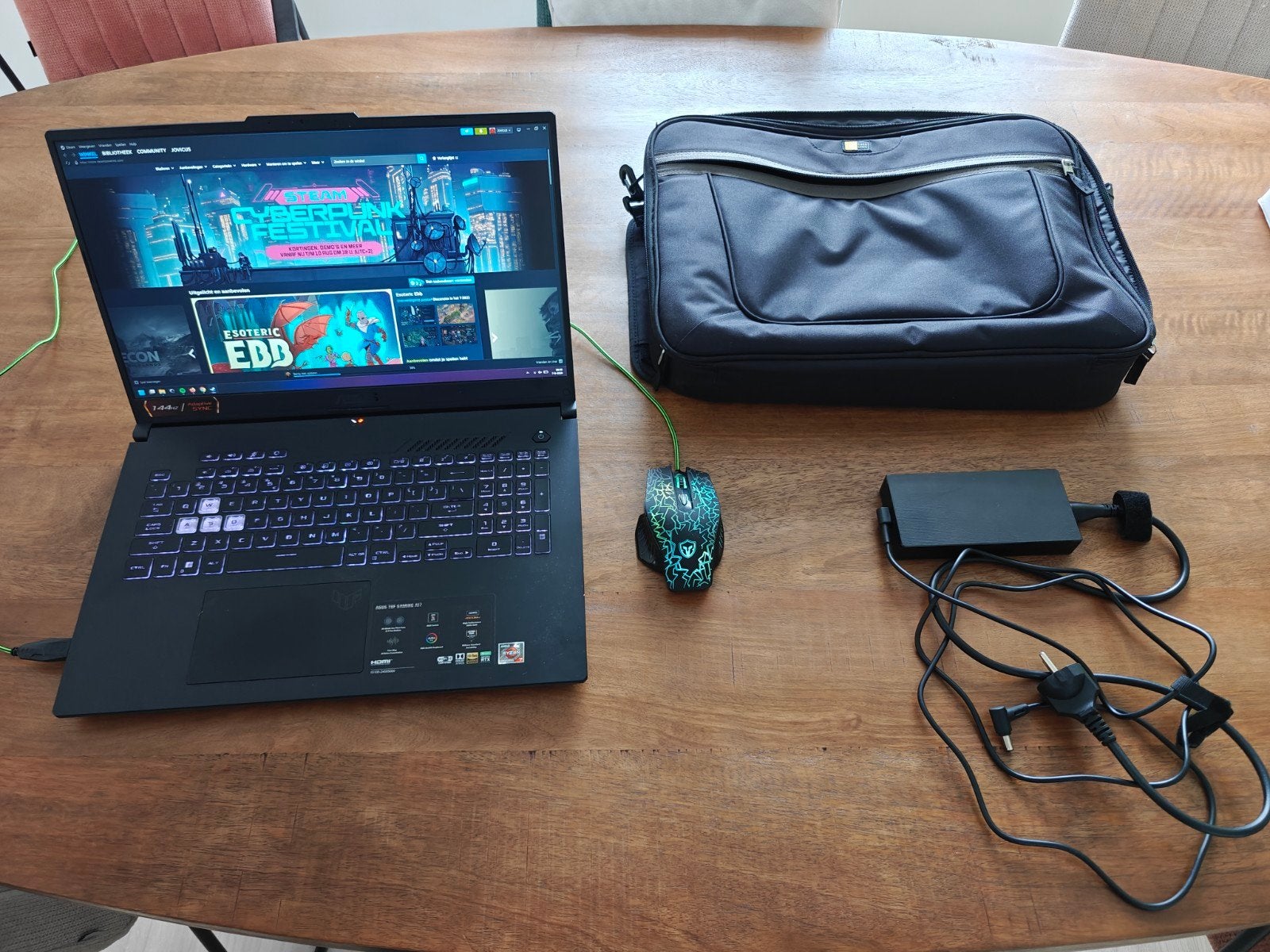 ASUS TUF Gaming A17 (FA707RC-HX040W) - 17 inch Gaming Laptop, Computers en Software, Windows Laptops, Met videokaart, Qwerty, ASUS