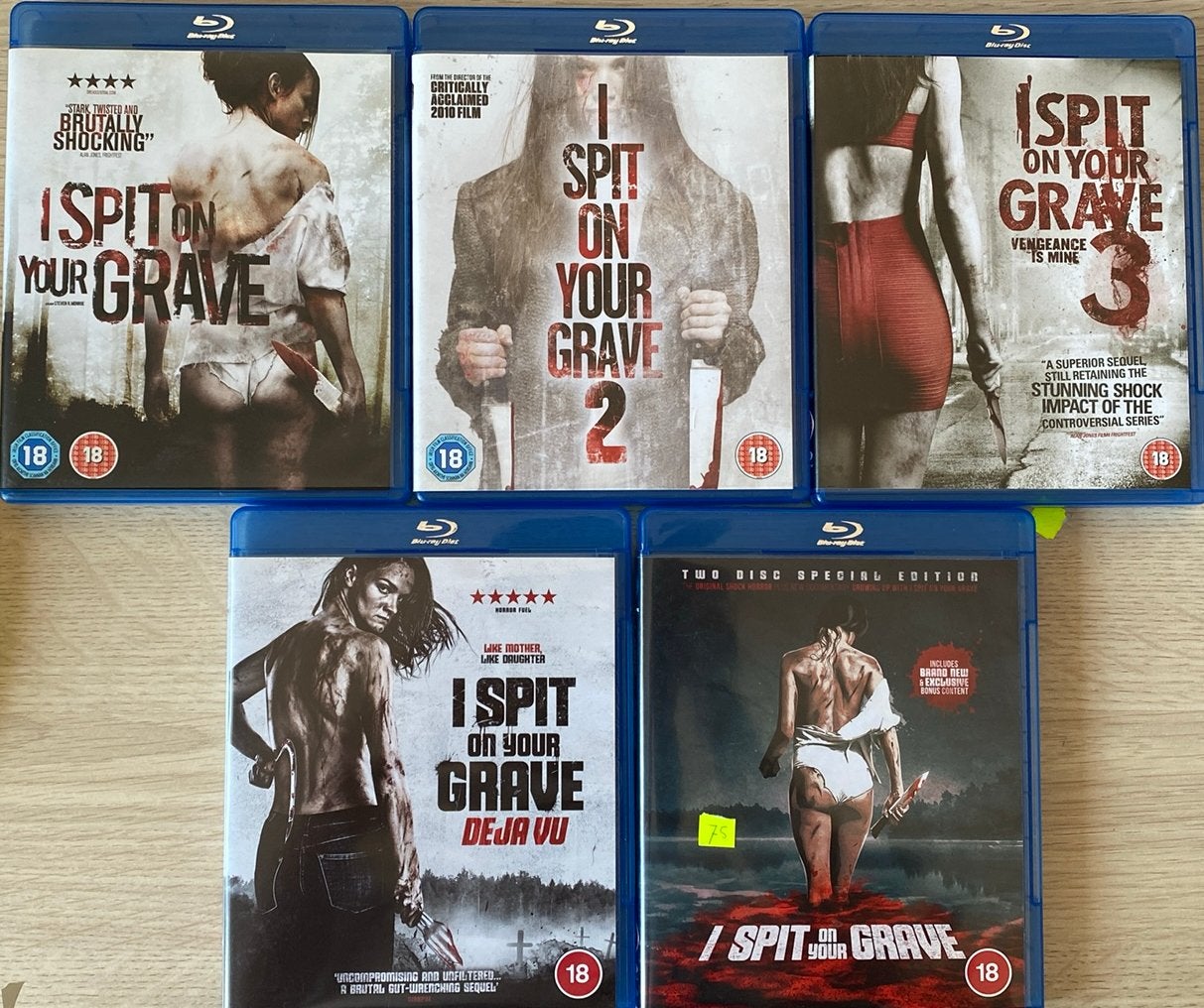 I spit on your grave 1 2 3 4 5 blu ray, Ophalen of Verzenden, Zo goed als nieuw, Horror