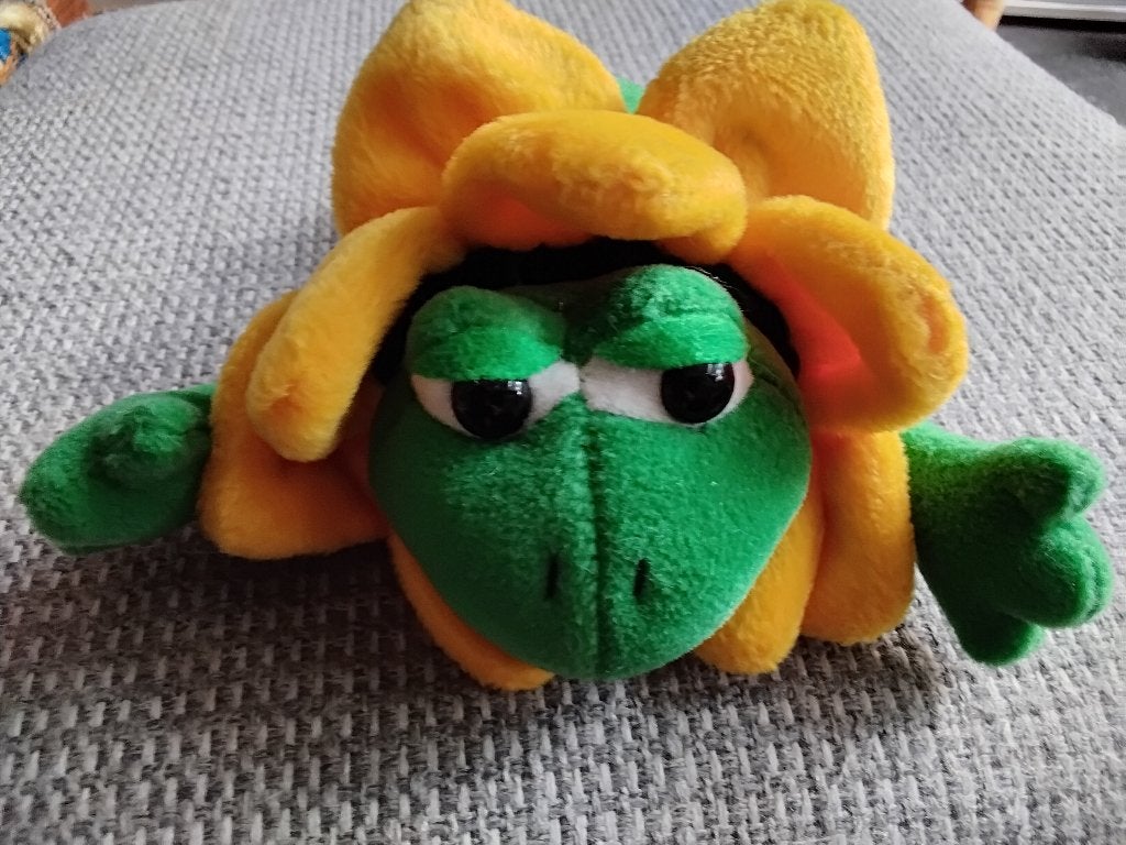Knuffel kikker met bloemenrand van Anna Club Plush, Kikker, Groen, Nieuw, Ophalen of Verzenden