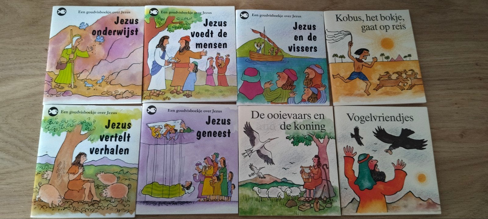 8 Goudvis-boekjes over Jezus en dieren uit de bijbel, Verzenden, Zo goed als nieuw, Non-fictie