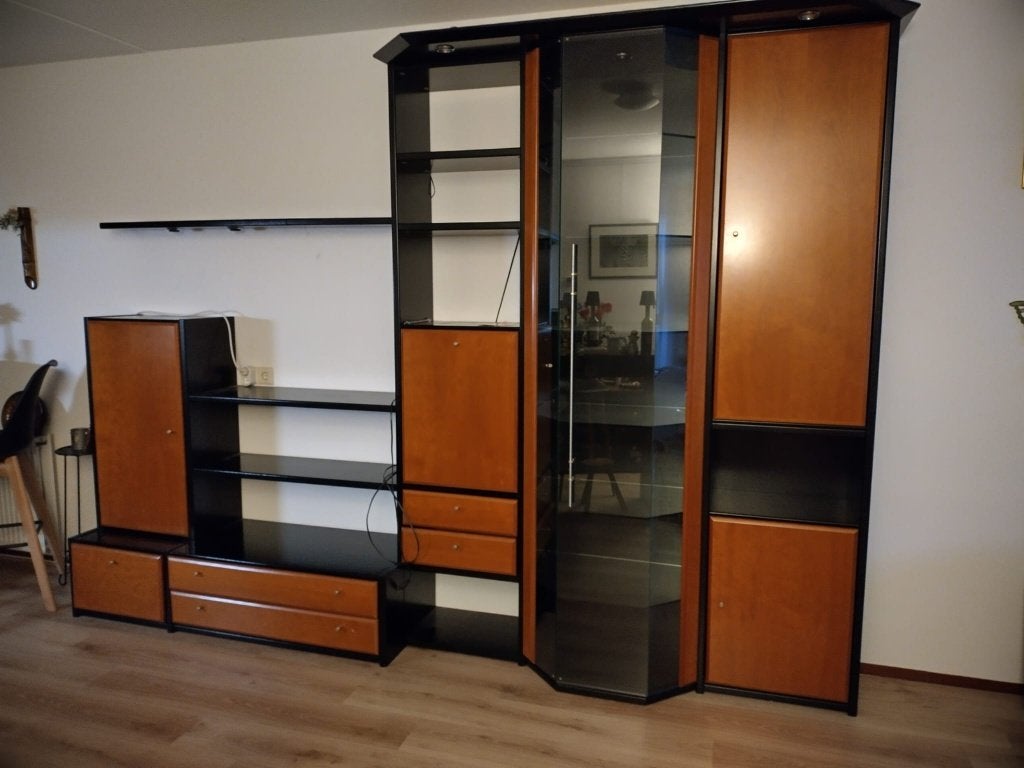 Mooie kast met vitrine functie, Ophalen, Gebruikt, 200 cm of meer, 200 cm of meer