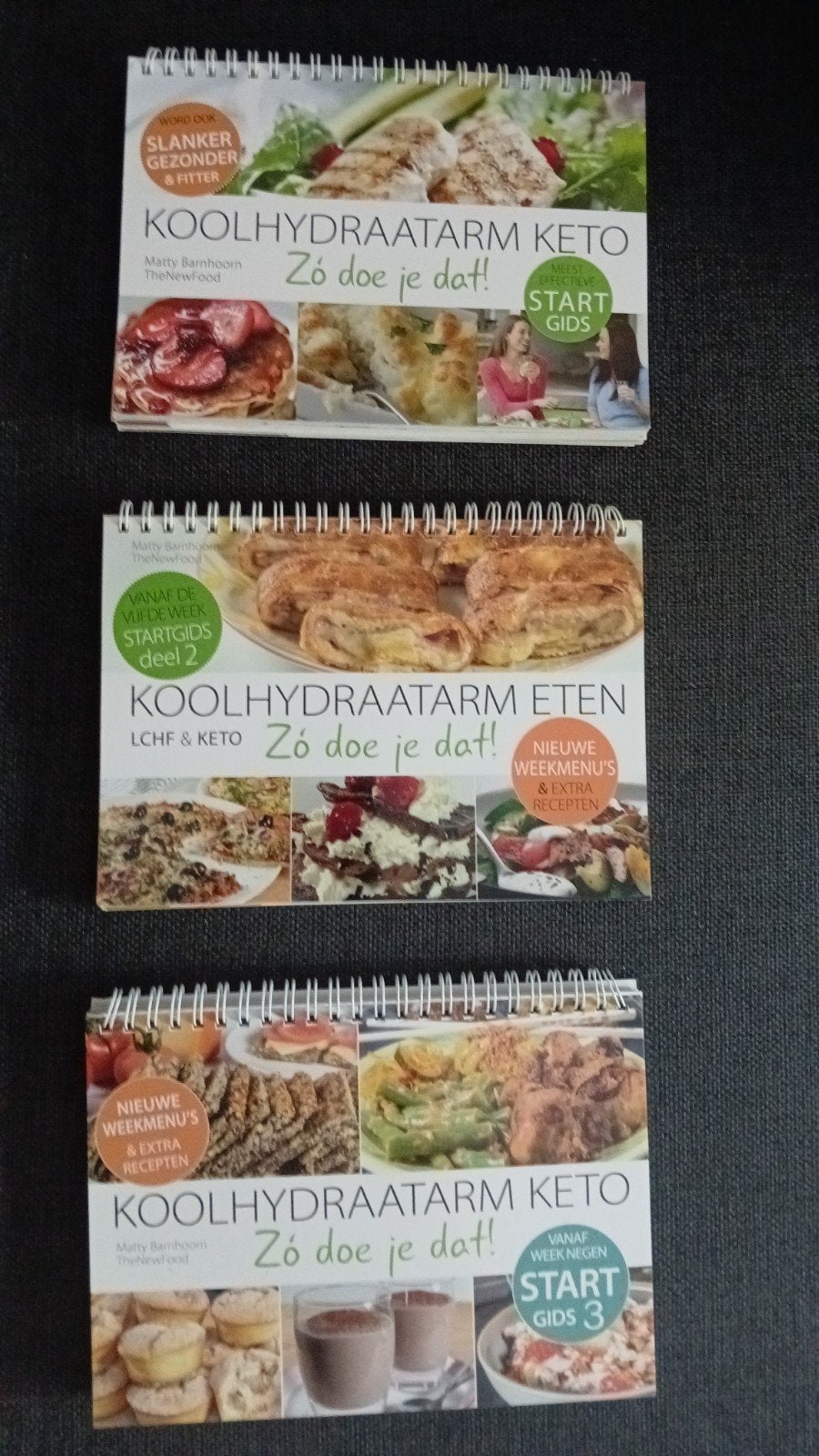 Koolhydraatarm Keto kookboeken set - Startgids 1, 2 & 3, Gelezen, Gezond koken, Ophalen of Verzenden, Hoofdgerechten