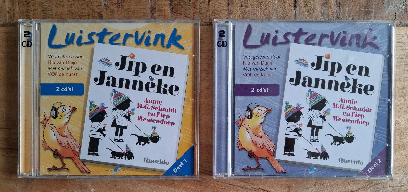 Luisterboek Jip en Janneke  - Deel 1 en Deel 2 - Luistervink, Ophalen of Verzenden, Annie M.G. Schmidt, Cd, Kind