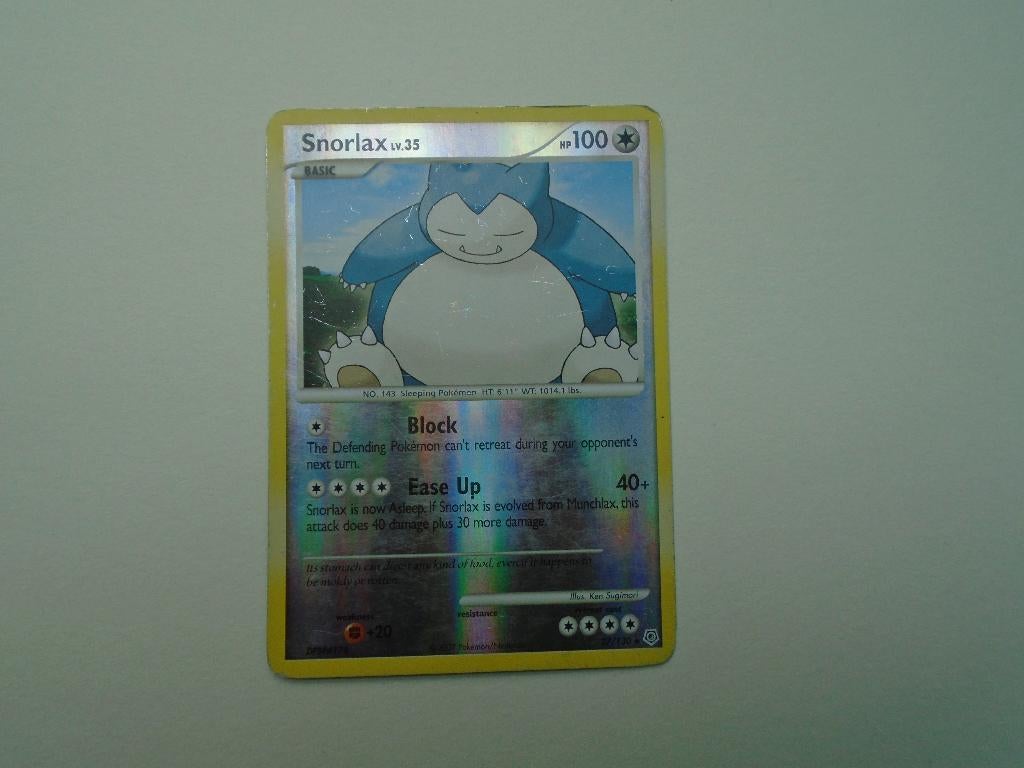 Snorlax Reverse Holo Rare uit de Diamond & Pearl Base Set, Ophalen of Verzenden, Nieuw, Losse kaart