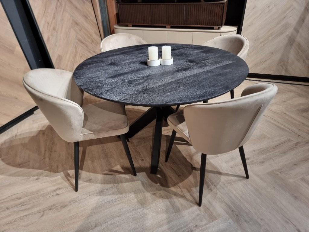 Direct ophalen | stoelen| eetkamerstoel | eettafel set  €495, Huis en Inrichting, Ophalen, Info@trendvortex.com, Zwart, 4131 NH