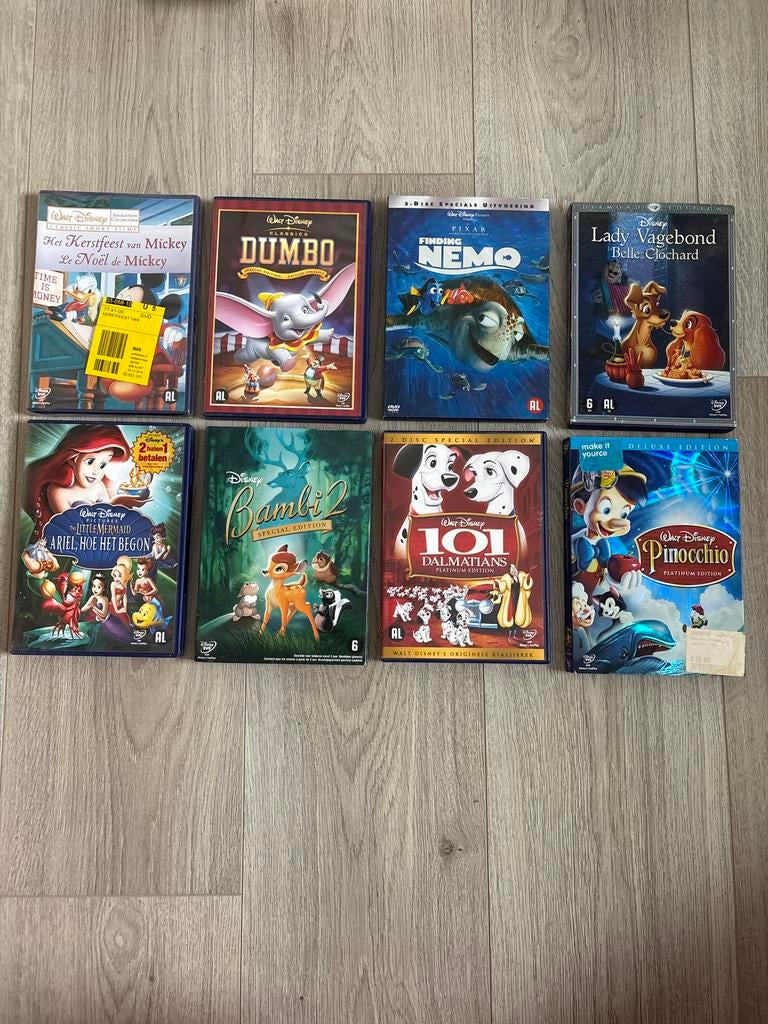 Disney DVD's: Finding Nemo, Dumbo, Bambi 2, Lady en de Vageb, Avontuur, Gebruikt, Alle leeftijden, Ophalen of Verzenden