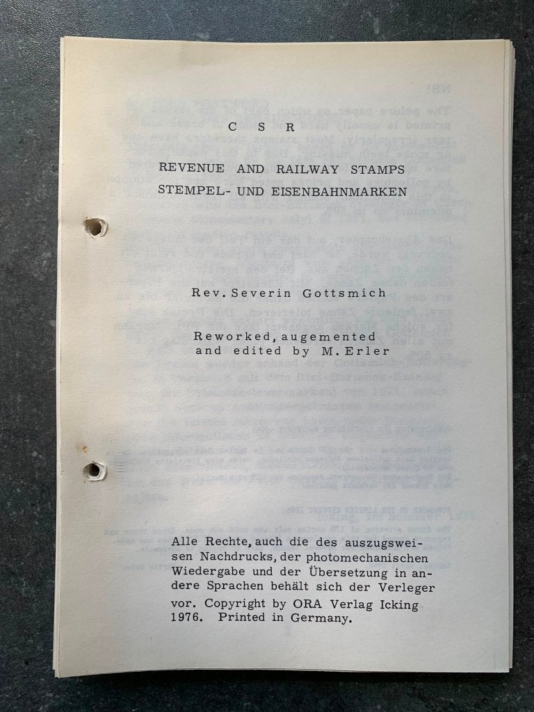 Catalogus Tsjecho-Slowakije belasting fiscaal zegels, Verzenden, Overige landen, Postfris
