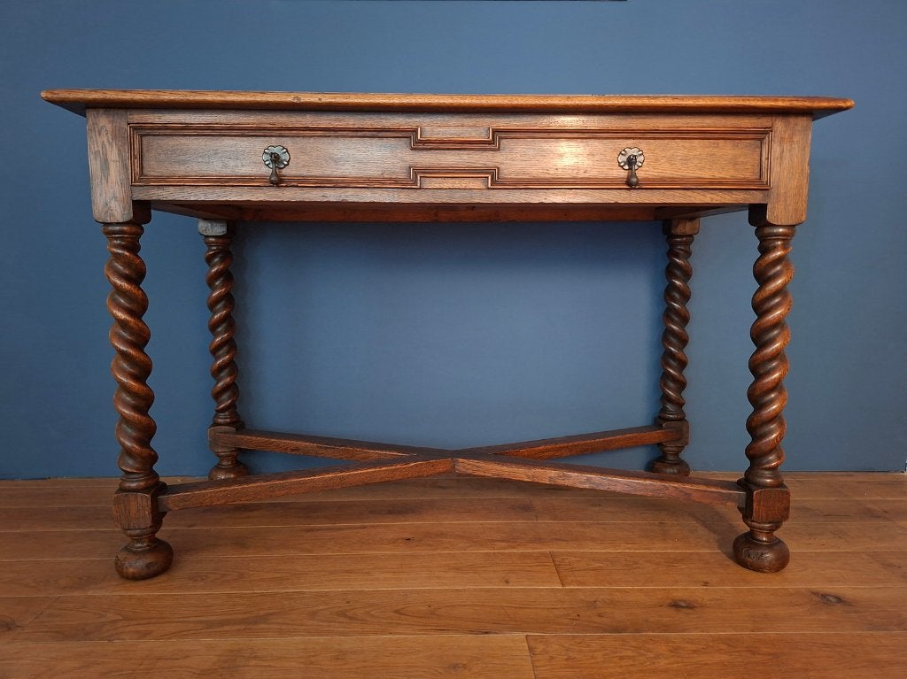 Antieke schrijftafel, sidetable, haltafel, klein bureau, Ophalen