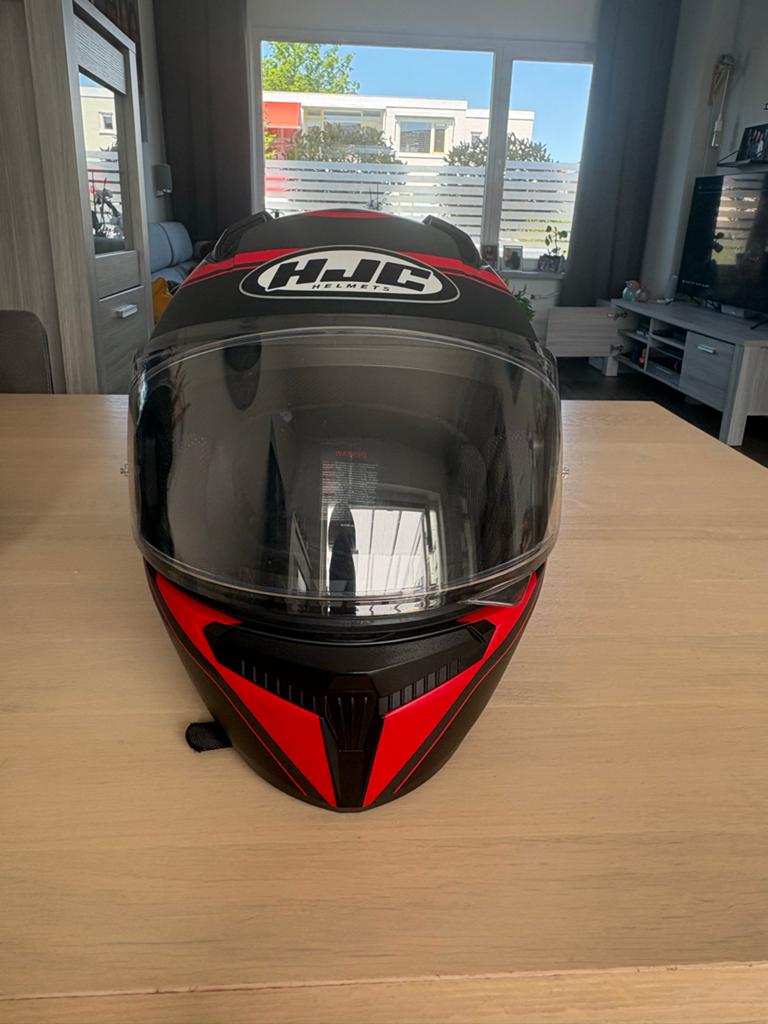 HJC C10 Integraalhelm - Zwart/Rood - Maat XS, Motoren, XS, Heren, HJC, Ophalen of Verzenden