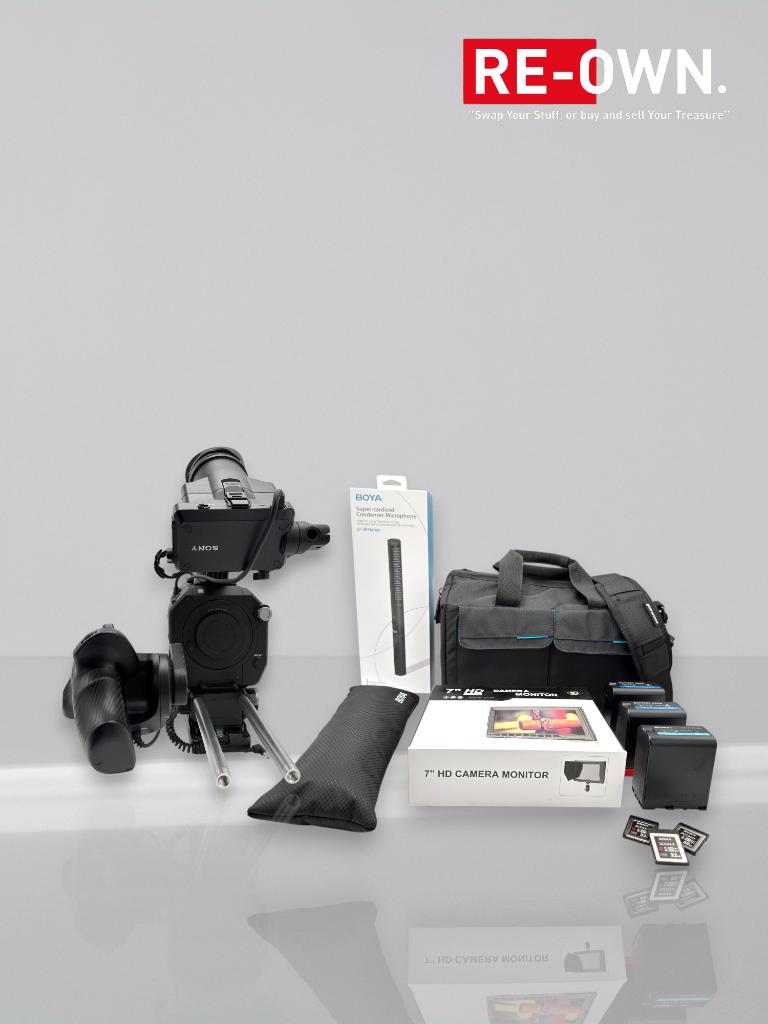 Sony PXW-FS7 4K Pro Video Camera (mic + lcd + batterijen+tas, ., 20x of meer, Ophalen of Verzenden, Zo goed als nieuw