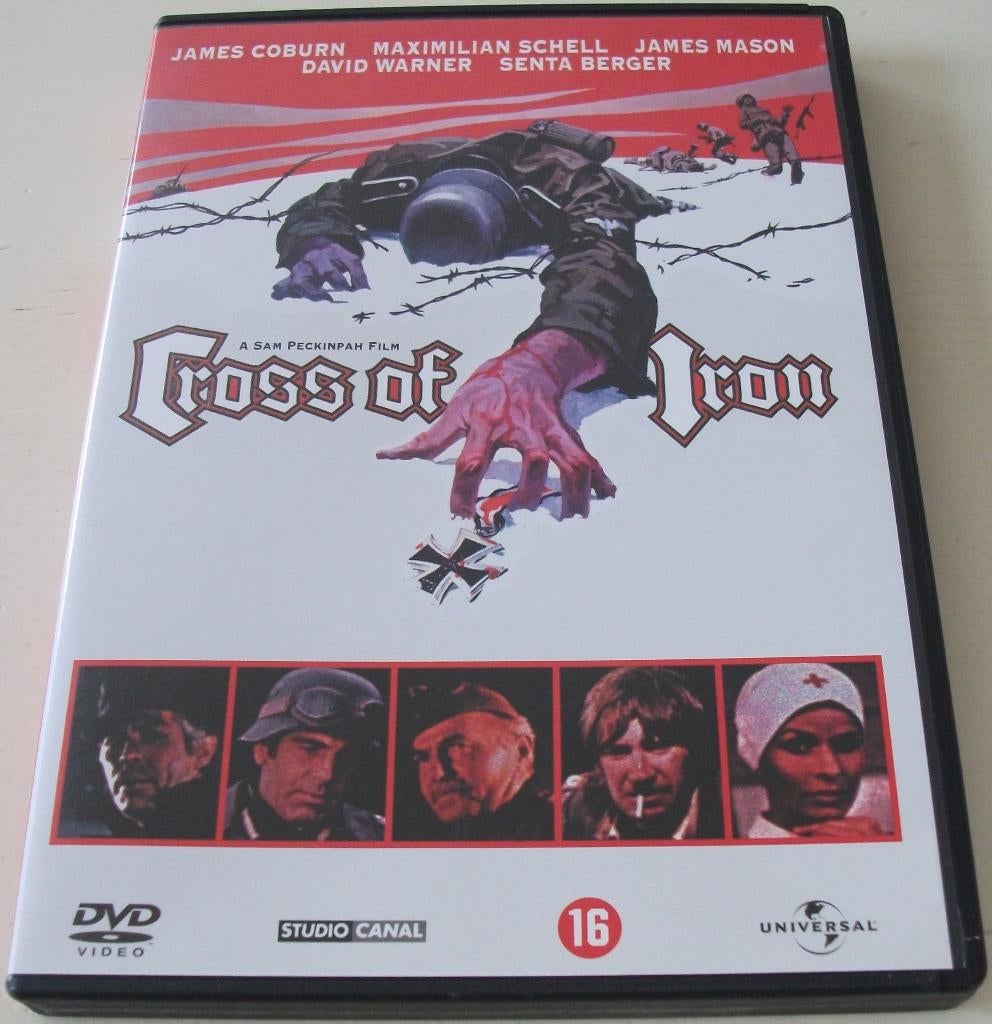 Dvd *** CROSS OF IRON *** Sam Peckinpah, Vanaf 16 jaar, Ophalen of Verzenden, Zo goed als nieuw, Overige gebieden